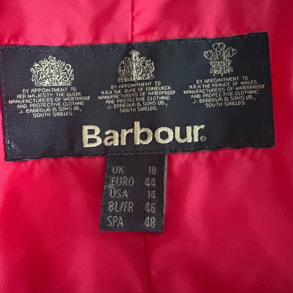 Barbour Women's Quilted Puffer Jacket in Red - Picture 5 of 5